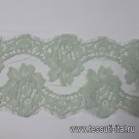 Кружево (о) светло-зеленое ш-14см Solstiss - итальянские ткани Тессутидея арт. 03-4223