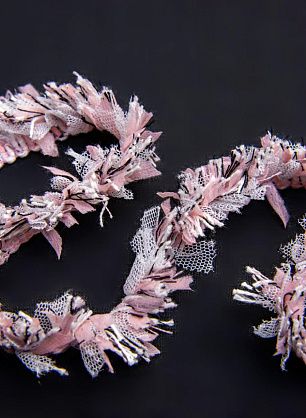 Тесьма бахрома (н) черно-бело-розовая ш-2см - в интернет-магазине тканей Тессутидея арт. F-4541