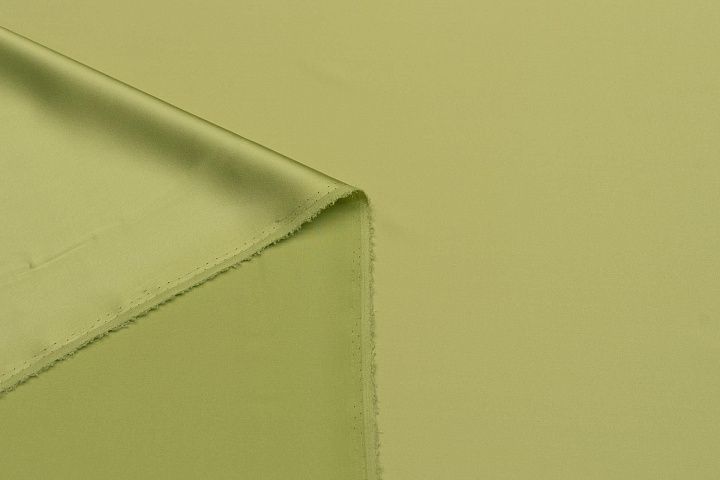 Шелк атлас стрейч (о) желто-зеленый  - итальянские ткани Тессутидея арт. 10-2946