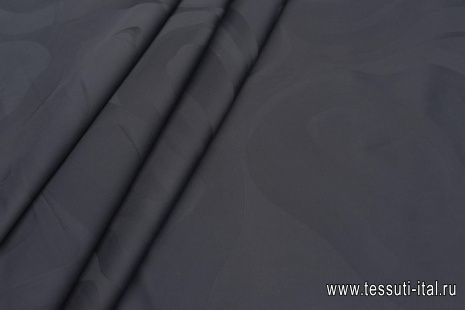 Хлопок костюмный (о) черный рисунок на черном - итальянские ткани Тессутидея арт. 01-7019