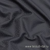 Хлопок фактурный костюмный (о) черный - итальянские ткани Тессутидея арт. 01-7018