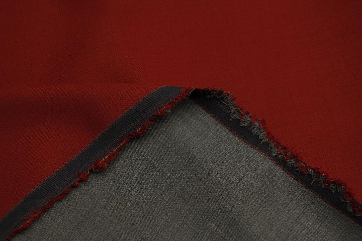 Костюмная шерсть дабл (о) красная/серая - итальянские ткани Тессутидея арт. 05-4962