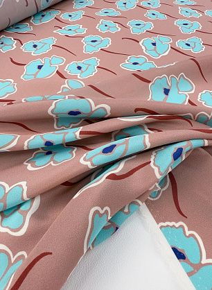 Крепдешин (н) цветочный рисунок на антико - в интернет-магазине тканей Тессутидея арт. 10-4730