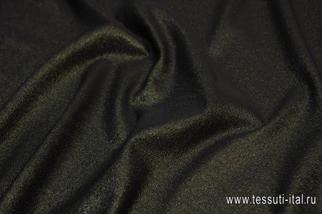 Плательная с люрексом (о) черно-зеленая в стиле Hermes - итальянские ткани Тессутидея арт. 03-6453