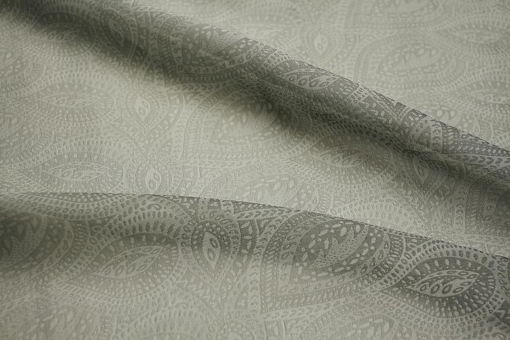 Органза (н) серый растительный рисунок - итальянские ткани Тессутидея арт. 10-4349