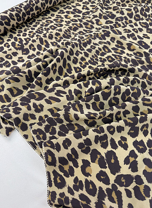 Крепдешин (н) хищный принт на светло-оливковом - в интернет-магазине тканей Тессутидея арт. 10-4849