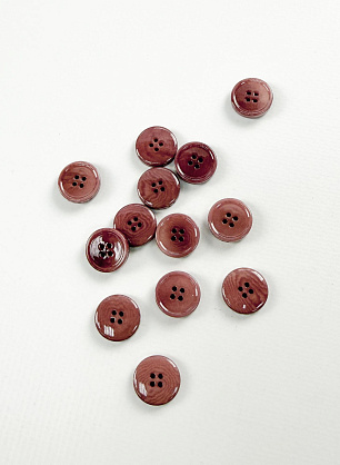 Пуговица пластик 4 прокола d-14мм какао Max Mara - итальянские ткани Тессутидея.