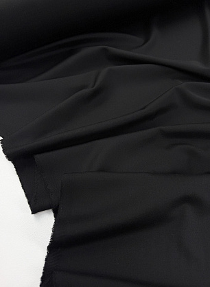 Костюмная шерсть (о) черная - в интернет-магазине тканей Тессутидея арт. 05-5209