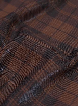 Костюмная с люрексом (н) черно-коричневая клетка - в интернет-магазине тканей Тессутидея арт. 05-3858