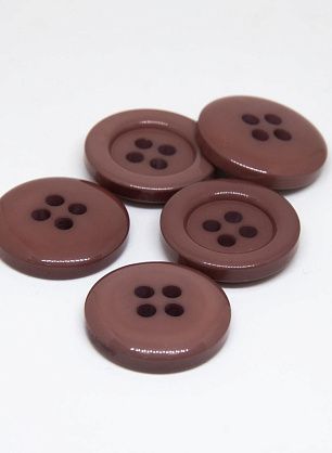 Пуговица пластик 4 прокола d-27мм темное антико  - в интернет-магазине тканей Тессутидея арт. F-4705