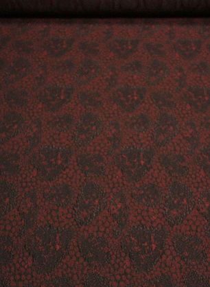 Жаккард (н) серо-бордовый орнамент ш-145см - в интернет-магазине тканей Тессутидея арт. 03-3428