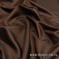 Подкладочная жаккардовая (о) темно-коричневая - итальянские ткани Тессутидея арт. 08-1041