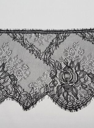 Кружево (о) черное ш-22см - в интернет-магазине тканей Тессутидея арт. 03-4435