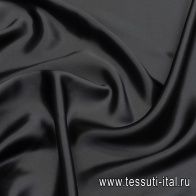 Шелк атлас (о) черный - итальянские ткани Тессутидея арт. 10-3002