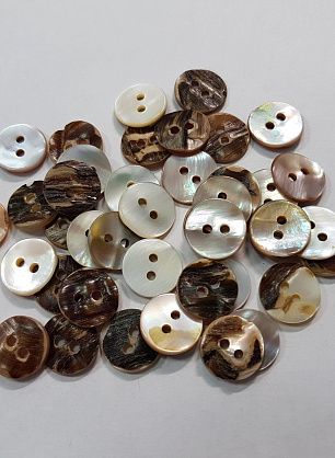 Пуговица ракушка 2 прокола d-14мм бежевая - в интернет-магазине тканей Тессутидея арт. F-5344