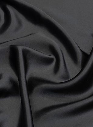 Шелк атлас (о) черный - в интернет-магазине тканей Тессутидея арт. 10-3002