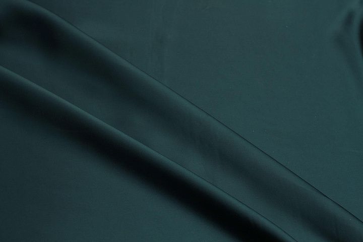 Плательный атлас стрейч (о) темная морская волна - итальянские ткани Тессутидея арт. 03-7412