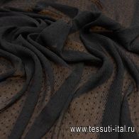 Плиссе (о) черное с вкраплениями в стиле Armani - итальянские ткани Тессутидея арт. 03-6238