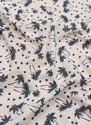 Маркизет (н) пальмы и горох на белом - в интернет-магазине тканей Тессутидея арт. 10-2802