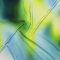 Плательная вискоза (н) яркие желто-зелено-голубые акварельные разводы - итальянские ткани Тессутидея арт. 04-1777
