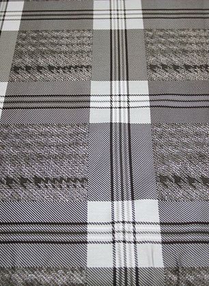 Плательная (н) бежево-коричневая стилизованная клетка ш-150см - в интернет-магазине тканей Тессутидея арт. 04-0986