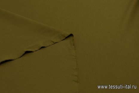 Джерси (о) ярко-оливковое - итальянские ткани Тессутидея арт. 13-1499