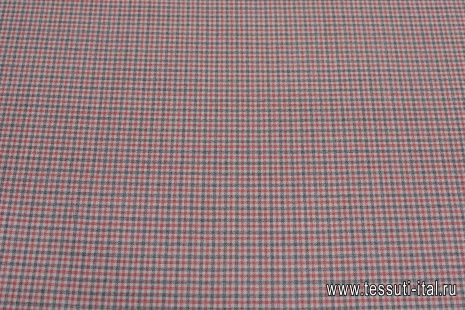 Костюмная (н) красно-черно-белая клетка Kiton - итальянские ткани Тессутидея арт. 05-4087