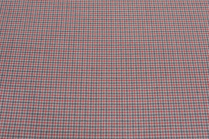 Костюмная (н) красно-черно-белая клетка Kiton - итальянские ткани Тессутидея арт. 05-4087