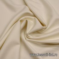 Костюмная стрейч дабл фэйс (о) молочная - итальянские ткани Тессутидея арт. 05-4370