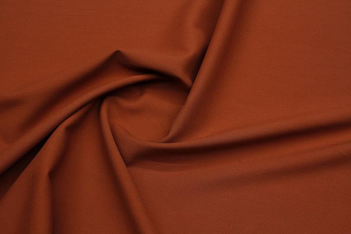 Хлопок костюмный стрейч (о) красно-коричневый - итальянские ткани Тессутидея арт. 01-7696