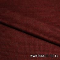 Костюмная (н) красно-черная стилизованная клетка ш-150см - итальянские ткани Тессутидея арт. 05-2165
