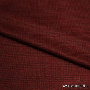 Костюмная (н) красно-черная стилизованная клетка ш-150см - итальянские ткани Тессутидея арт. 05-2165