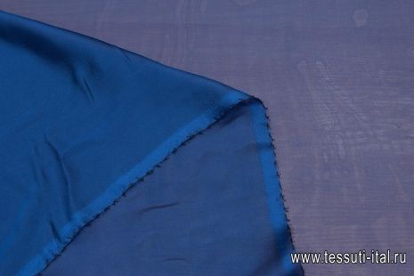 Шифон (о) синий - итальянские ткани Тессутидея арт. 10-2218