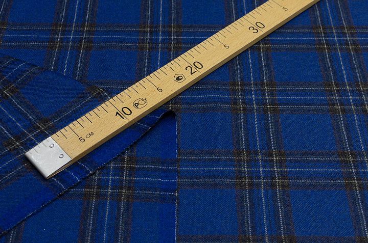 Костюмная клетка (н) сине-серо-коричневая Kiton - итальянские ткани Тессутидея арт. 05-3170