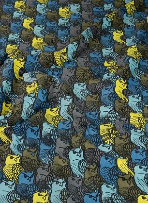 Трикотаж рибана (н) совы - в интернет-магазине тканей Тессутидея арт. 12-1117