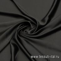 Шелк атлас (о) черный - итальянские ткани Тессутидея арт. 10-3484