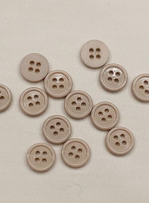 Пуговица ракушка 4 прокола d-10мм бежево-розовая - в интернет-магазине тканей Тессутидея арт. F-6864