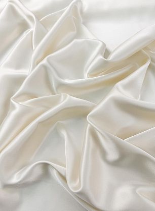 Шелк атлас стрейч (о) молочный - в интернет-магазине тканей Тессутидея арт. 10-4813