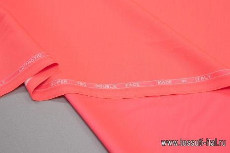 Плательная шерсть супер (о) Leitmotiv оранжевый неон - итальянские ткани Тессутидея арт. 17-0996