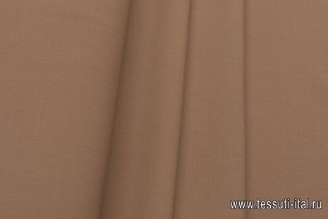 Костюмная стрейч двухслойная (о) коричневая - итальянские ткани Тессутидея арт. 05-4403