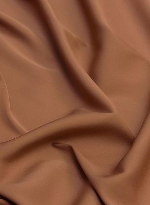 Крепдешин стрейч (о) какао - в интернет-магазине тканей Тессутидея арт. 10-1740