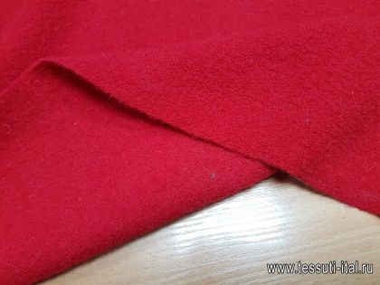 Трикотаж шерсть лоден водоотталкивающий (о) красный Piacenza - итальянские ткани Тессутидея арт. 15-0766