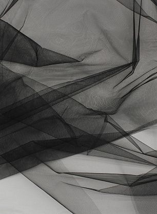 Плательная сетка фатин (о) черная - в интернет-магазине тканей Тессутидея арт. 03-6987