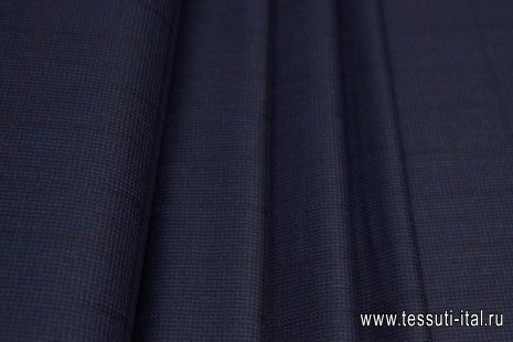Костюмная (н) сине-черная гусиная лапка/клетка - итальянские ткани Тессутидея арт. 05-3815