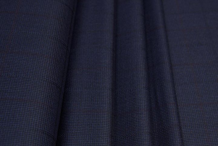 Костюмная (н) сине-черная гусиная лапка/клетка - итальянские ткани Тессутидея арт. 05-3815