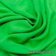 Крепдешин (о) ярко-зеленый - итальянские ткани Тессутидея арт. 02-8567