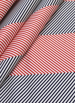 Хлопок репс (н) красно-синяя диагональная полоска на белом - в интернет-магазине тканей Тессутидея арт. 01-4898