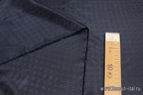 Подкладочная жаккард (о) темно-синяя - итальянские ткани Тессутидея арт. 08-1118