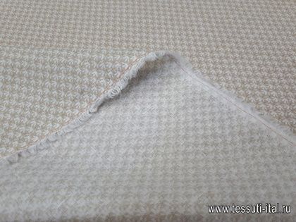 Сорочечная (н) бежевые зонтики на белом - итальянские ткани Тессутидея арт. 01-4946