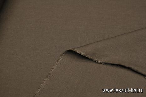 Лен (о) темно-коричневый - итальянские ткани Тессутидея арт. 16-0851